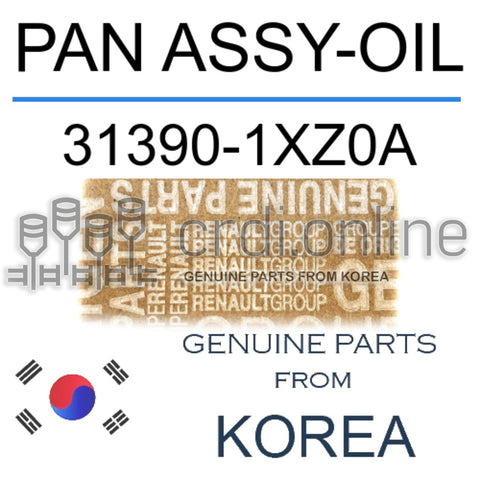 PAN ASSY-OIL [ORIGINAL] 31390-1XZ0A 313901XZ0A 31390 1XZ0A