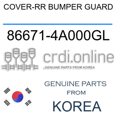 COVER-RR BUMPER GUARD [ORIGINAL] 86671-4A000GL 866714A000GL 86671 4A000GL