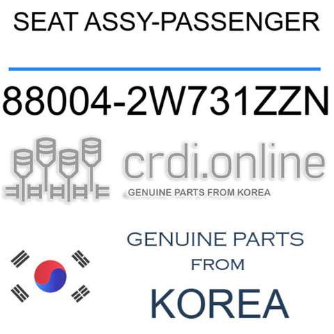 SEAT ASSY-PASSENGER [ORIGINAL] 88004-2W731ZZN 880042W731ZZN 88004 2W731ZZN