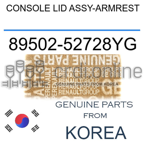 CONSOLE LID ASSY-ARMREST [ORIGINAL] 89502-52728YG 8950252728YG 89502 52728YG