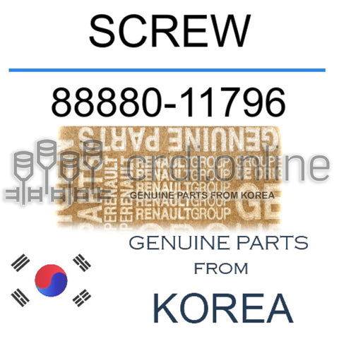 SCREW [ORIGINAL] 88880-11796 8888011796 88880 11796
