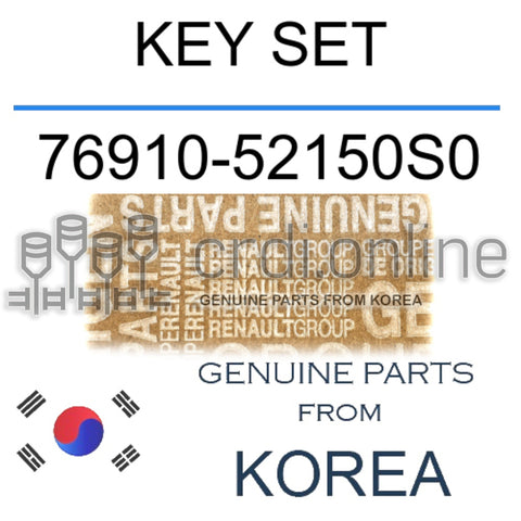 KEY SET [ORIGINAL] 76910-52150S0 7691052150S0 76910 52150S0