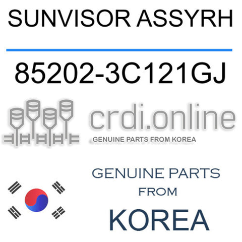SUNVISOR ASSYRH [ORIGINAL] 85202-3C121GJ 852023C121GJ 85202 3C121GJ