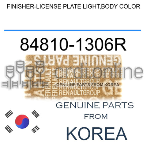 FINISHER-LICENSE PLATE LIGHT,BODY COLOR [ORIGINAL] 84810-1306R 848101306R 84810 1306R