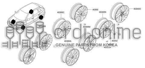 ORNAMENT ASSY-DISC WHEEL 40315-4851R 403154851R 40315 4851R