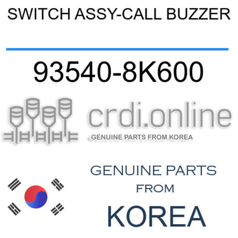SWITCH ASSY-CALL BUZZER 93540-8K600 935408K600 93540 8K600