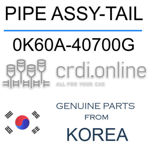PIPE ASSY-TAIL [ORIGINAL] 0K60A-40700G 0K60A40700G 0K60A 40700G