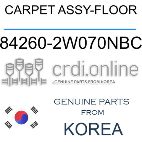 CARPET ASSY-FLOOR [ORIGINAL] 84260-2W070NBC 842602W070NBC 84260 2W070NBC