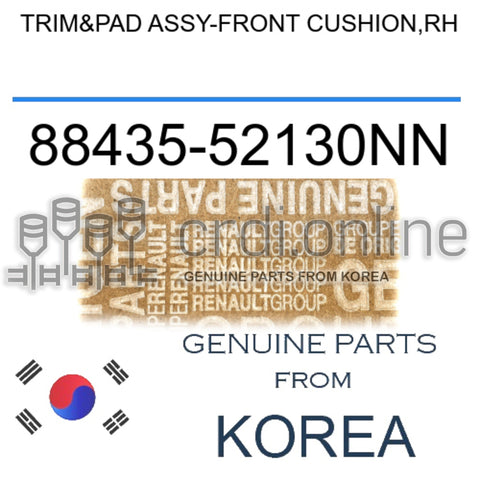 TRIM&PAD ASSY-FRONT CUSHION,RH [ORIGINAL] 88435-52130NN 8843552130NN 88435 52130NN