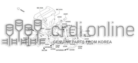 PIPE ASSY-WATER 22322-12910 2232212910 22322 12910