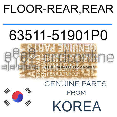 FLOOR-REAR,REAR [ORIGINAL] 63511-51901P0 6351151901P0 63511 51901P0