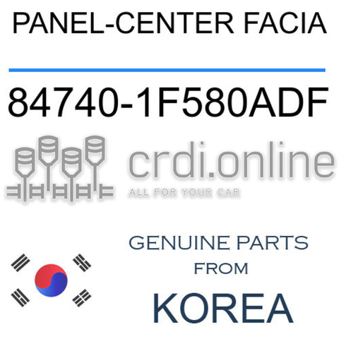 PANEL-CENTER FACIA [ORIGINAL] 84740-1F580ADF 847401F580ADF 84740 1F580ADF