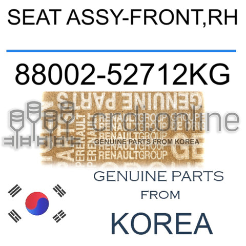 SEAT ASSY-FRONT,RH [ORIGINAL] 88002-52712KG 8800252712KG 88002 52712KG