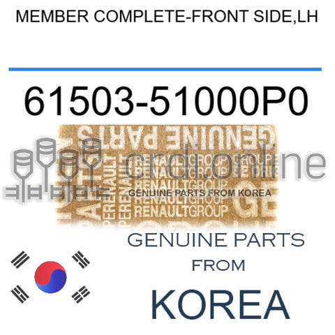 MEMBER COMPLETE-FRONT SIDE,LH [ORIGINAL] 61503-51000P0 6150351000P0 61503 51000P0