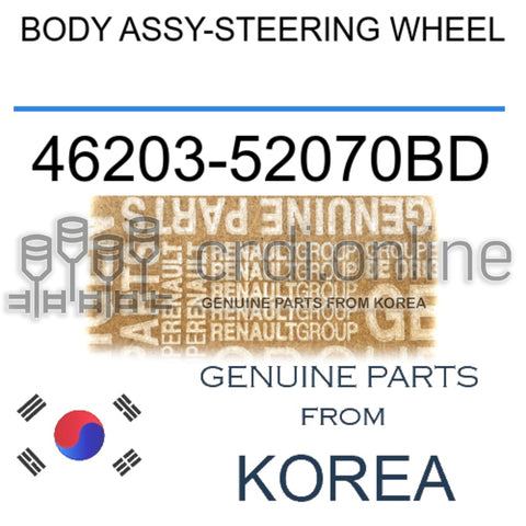 BODY ASSY-STEERING WHEEL [ORIGINAL] 46203-52070BD 4620352070BD 46203 52070BD