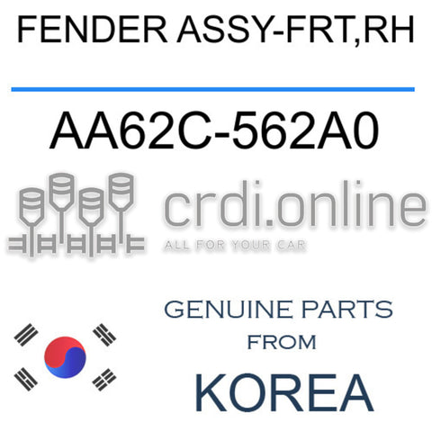 FENDER ASSY-FRT,RH [ORIGINAL] AA62C-562A0 AA62C562A0 AA62C 562A0