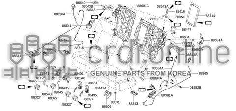 KNOB-RECLINING DEVICE LEVER 88418-JY00A 88418JY00A 88418 JY00A