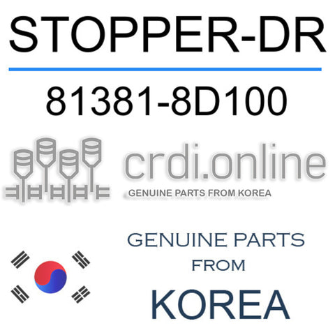 STOPPER-DR [ORIGINAL] 81381-8D100 813818D100 81381 8D100