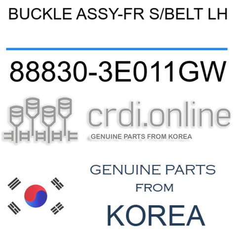 BUCKLE ASSY-FR S/BELT LH [ORIGINAL] 88830-3E011GW 888303E011GW 88830 3E011GW