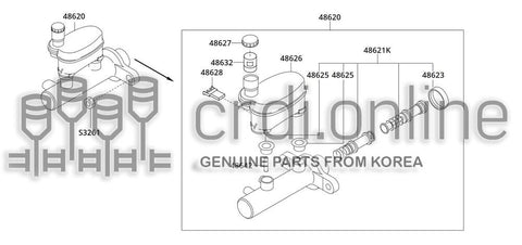 CYLINDER ASSY-BRAKE MASTER 48620-52010 4862052010 48620 52010