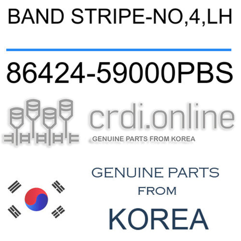 BAND STRIPE-NO,4,LH [ORIGINAL] 86424-59000PBS 8642459000PBS 86424 59000PBS
