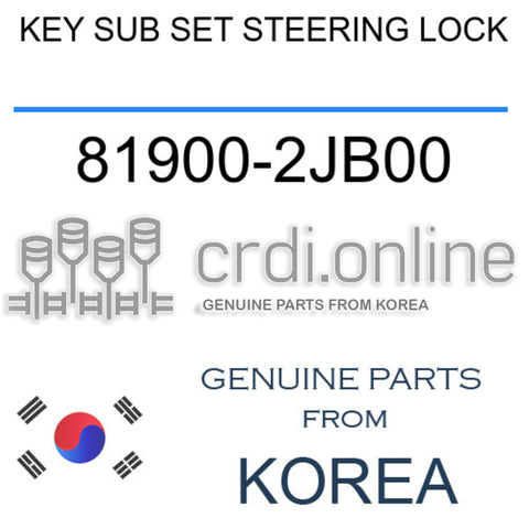 KEY SUB SET STEERING LOCK [ORIGINAL] 81900-2JB00 819002JB00 81900 2JB00