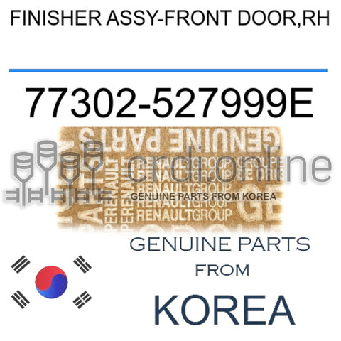 FINISHER ASSY-FRONT DOOR,RH [ORIGINAL] 77302-527999E 77302527999E 77302 527999E