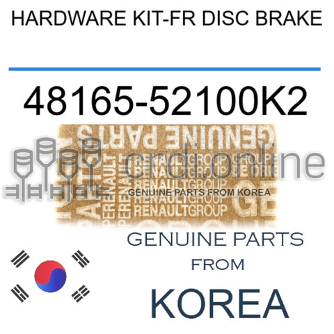 HARDWARE KIT-FR DISC BRAKE [ORIGINAL] 48165-52100K2 4816552100K2 48165 52100K2