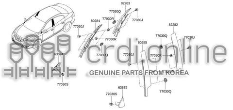 MOULDING-FRONT DOORLH 80285-9768R 802859768R 80285 9768R