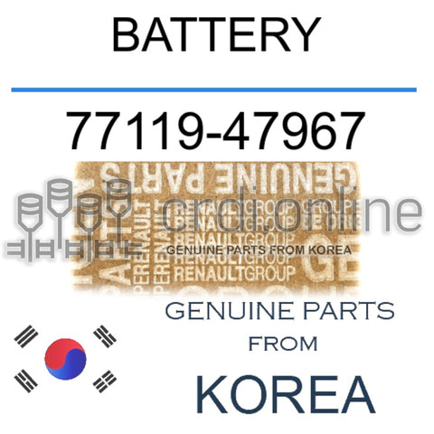 BATTERY [ORIGINAL] 77119-47967 7711947967 77119 47967