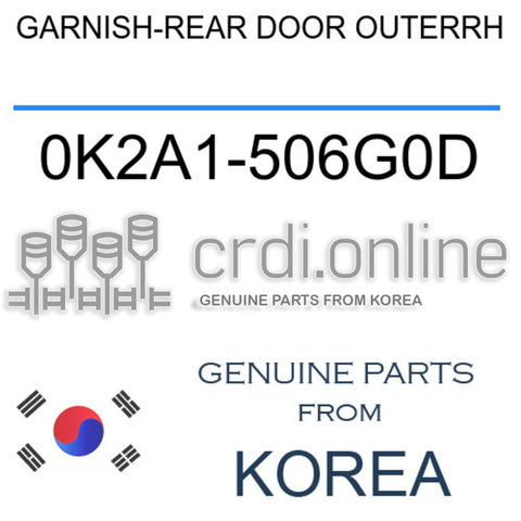 GARNISH-REAR DOOR OUTERRH [ORIGINAL] 0K2A1-506G0D 0K2A1506G0D 0K2A1 506G0D