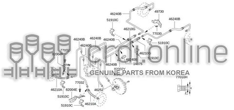 HOSE ASSY-BRAKE 46210-7407R 462107407R 46210 7407R