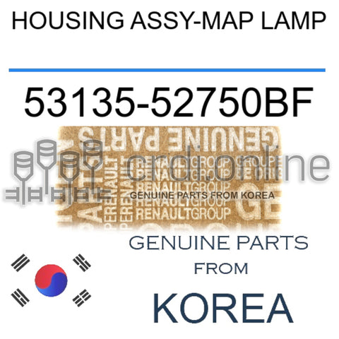 HOUSING ASSY-MAP LAMP [ORIGINAL] 53135-52750BF 5313552750BF 53135 52750BF