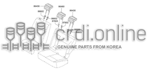 HEADREST ASSY-REAR SEAT 86430-3402R 864303402R 86430 3402R