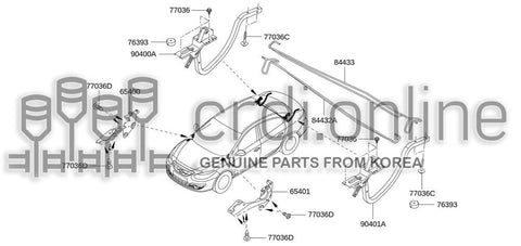 HINGE-TRUNK LIDRH 90400-9699R 904009699R 90400 9699R