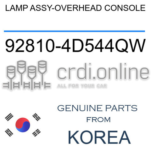 LAMP ASSY-OVERHEAD CONSOLE [ORIGINAL] 92810-4D544QW 928104D544QW 92810 4D544QW