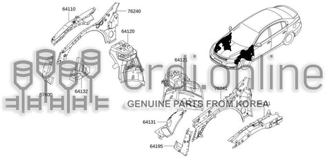 DASH ASSY-SIDELH 64152-5408R 641525408R 64152 5408R