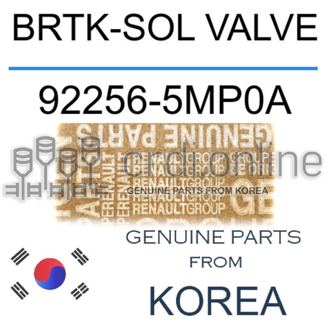 BRTK-SOL VALVE [ORIGINAL] 92256-5MP0A 922565MP0A 92256 5MP0A