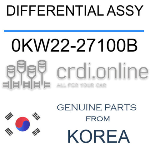 DIFFERENTIAL ASSY [ORIGINAL] 0KW22-27100B 0KW2227100B 0KW22 27100B