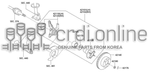 KNUCKLE-STEERINGLH 42110-31200 4211031200 42110 31200
