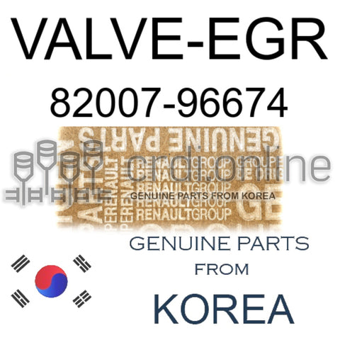 VALVE-EGR [ORIGINAL] 82007-96674 8200796674 82007 96674