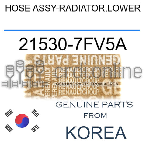 HOSE ASSY-RADIATOR,LOWER [ORIGINAL] 21530-7FV5A 215307FV5A 21530 7FV5A
