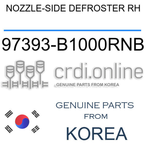 NOZZLE-SIDE DEFROSTER RH 97393-B1000RNB 97393B1000RNB 97393 B1000RNB
