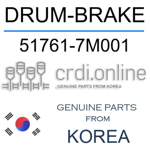 DRUM-BRAKE [ORIGINAL] 51761-7M001 517617M001 51761 7M001