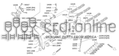 TENSIONER ASSY-CHAIN 14412-23900 1441223900 14412 23900