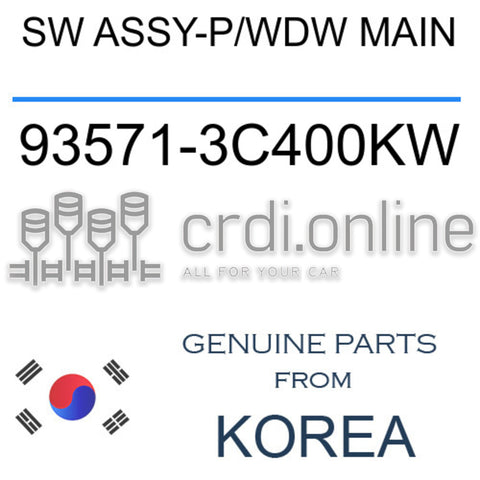 SW ASSY-P/WDW MAIN [ORIGINAL] 93571-3C400KW 935713C400KW 93571 3C400KW
