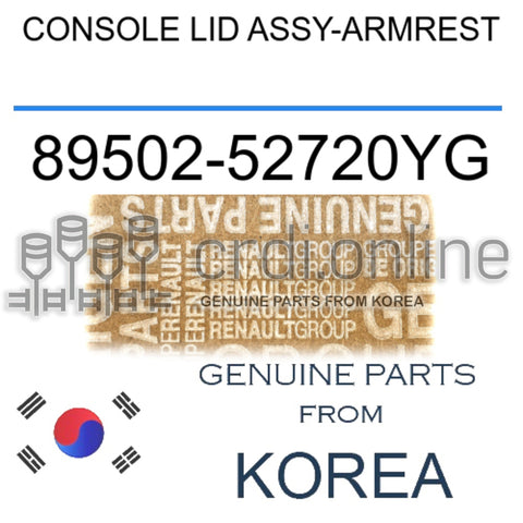 CONSOLE LID ASSY-ARMREST [ORIGINAL] 89502-52720YG 8950252720YG 89502 52720YG