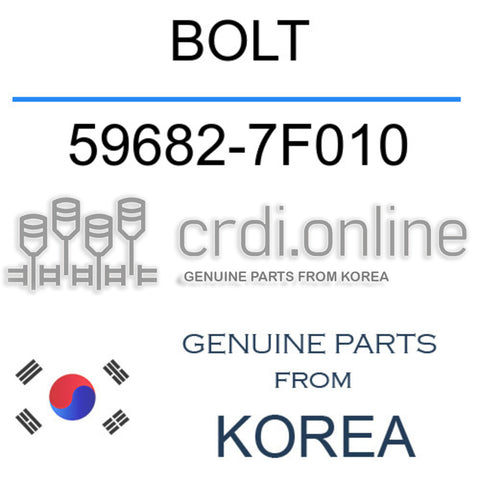 BOLT 59682-7F010 596827F010 59682 7F010