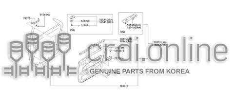 ASHTRAY ASSY-REAR ARMREST 78368-51700WE 7836851700WE 78368 51700WE
