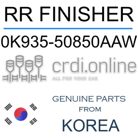 RR FINISHER [ORIGINAL] 0K935-50850AAW 0K93550850AAW 0K935 50850AAW